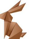 Origami Rabbit and Carrot cursor