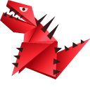 Origami Red Angry Tyrannosaur cursor