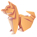 Origami Shiba Inu Puppy pointer
