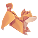 Origami Shiba Inu Puppy cursor