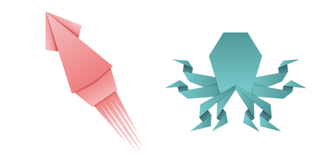 Origami Squid and Octopus