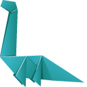 Origami T-Rex and Brachiosaurus pointer