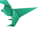 Origami T-Rex and Brachiosaurus cursor