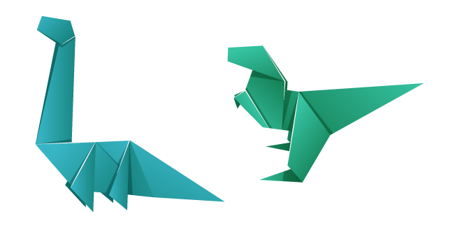 Origami T-Rex and Brachiosaurus