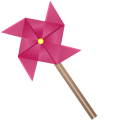 Origami Windmill and Rhinoceros pointer