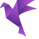 Purple Origami Bird pointer