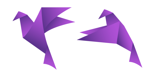 Purple Origami Bird