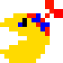 Pixel Jr. Pac-Man and Apple cursor