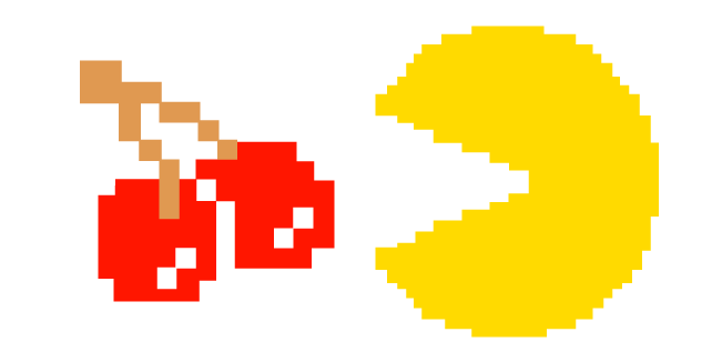 Pixel Pac-Man and Cherry