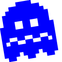 Pixel Pac-Man Pinky and Blue Ghost pointer