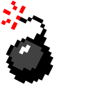 Black Game Bomb Pixel pointer