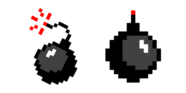 Black Game Bomb Pixel