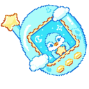 Blue and Pink Tamagotchi Pixel pointer