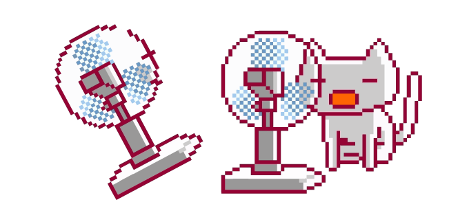 Cat and Fan Pixel