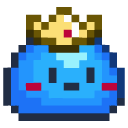 Cute Terraria Slime Prince Pixel cursor