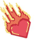 Fiery Heart Pixel pointer