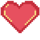 Fiery Heart Pixel cursor