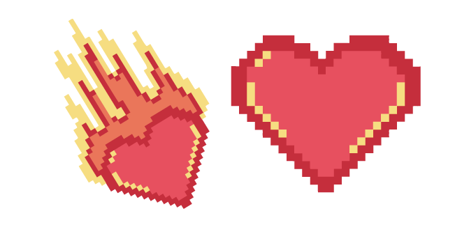 Fiery Heart Pixel