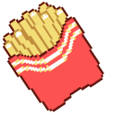 French Fries and Burger Pixel pointer