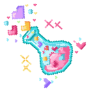 Glass Bottles of Love Potion Pixel pointer
