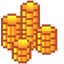 Golden Coins Pixel cursor