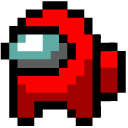 Green and Red Among Us Crewmates Pixel cursor