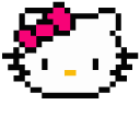 Hello Kitty and Bow Pixel cursor
