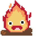 Howl's Moving Castle Calcifer Pixel cursor