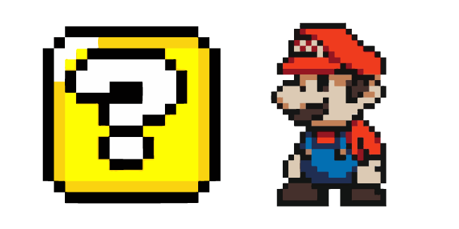 Mario and Mystery Block Pixel