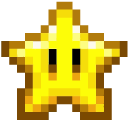 Mario Super Star Pixel cursor