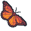 Orange and Blue Butterflies Pixel pointer