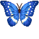 Orange and Blue Butterflies Pixel cursor