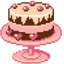 Party Popper and Birthday Cake Pixel cursor