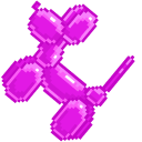 Pink and Cyan Balloon Dogs Pixel pointer