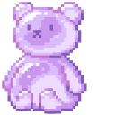 Plush Purple Teddy Bear Pixel cursor