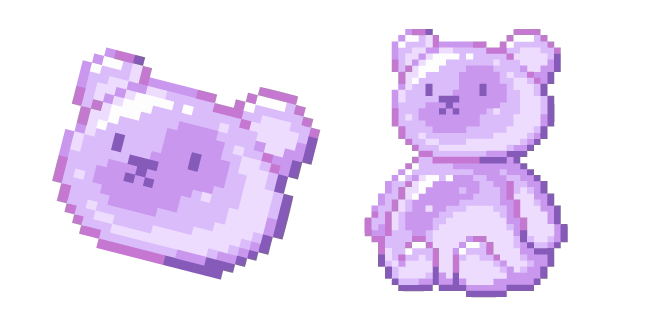 Plush Purple Teddy Bear Pixel