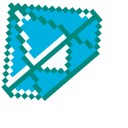 Purple and Blue Diamond Pixel pointer