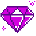 Purple and Blue Diamond Pixel cursor