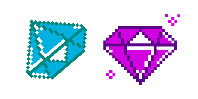 Purple and Blue Diamond Pixel