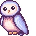 Purple Blue Owl Pixel pointer