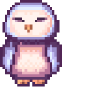 Purple Blue Owl Pixel cursor