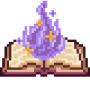 Purple Magic Book Pixel cursor