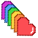 Rainbow Hearts and Good Vibes Pixel pointer