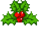 Red Berries for the New Year Pixel cursor