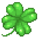 Shamrock and Four-Leaf Clover Pixel cursor