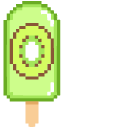 Strawberry and Kiwi Popsicles Pixel cursor