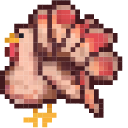 Thanksgiving Day Acorn and Turkey Pixel cursor