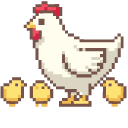 Tiny Chicks and Chicken Pixel cursor