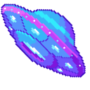 UFO and Saturn Planet Pixel pointer