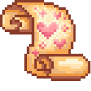 Valentine's Day Love Potion and Scroll Pixel cursor